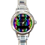 Rainbow Medusa  Round Italian Charm Watch