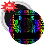 Rainbow Medusa  3  Magnet (10 pack)