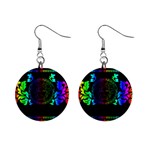 Rainbow Medusa  1  Button Earrings