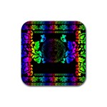 Rainbow Medusa  Rubber Coaster (Square)