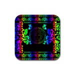 Rainbow Medusa  Rubber Square Coaster (4 pack)