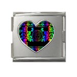 Rainbow Medusa  Mega Link Heart Italian Charm (18mm)