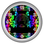 Rainbow Medusa  Wall Clock (Silver)