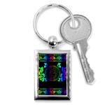 Rainbow Medusa  Key Chain (Rectangle)