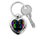 Rainbow Medusa  Key Chain (Heart)