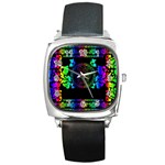 Rainbow Medusa  Square Metal Watch