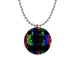 Rainbow Medusa  1  Button Necklace