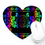 Rainbow Medusa  Heart Mousepad