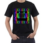 Rainbow Medusa  Men s T-Shirt (Black)