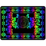 Rainbow Medusa  Fleece Blanket (Large)