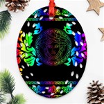 Rainbow Medusa  Ornament (Oval Filigree)