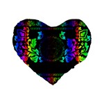 Rainbow Medusa  Standard 16  Premium Heart Shape Cushion 