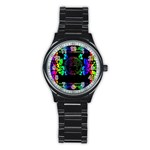 Rainbow Medusa  Stainless Steel Round Watch