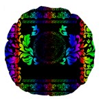 Rainbow Medusa  Large 18  Premium Flano Round Cushion 