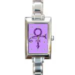 Prince Symbol Rectangle Italian Charm Watch