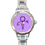 Prince Symbol Round Italian Charm Watch