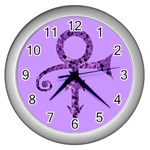 Prince Symbol Wall Clock (Silver)