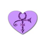 Prince Symbol Rubber Heart Coaster (4 pack)