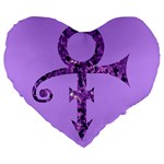 Prince Symbol Large 19  Premium Heart Shape Cushion