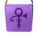 Prince Symbol Flap Closure Messenger Bag (L)