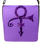 Prince Symbol Flap Closure Messenger Bag (S)