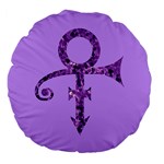 Prince Symbol Large 18  Premium Flano Round Cushion 