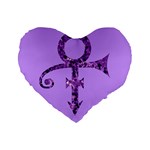 Prince Symbol Standard 16  Premium Flano Heart Shape Cushion 