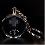 Prince Symbol Clover 3D Engraving Circle Key Chain