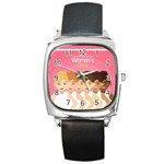 international Womens Day Square Metal Watch