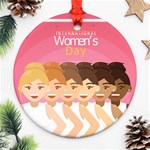 international Womens Day Round Ornament (Two Sides)