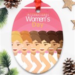 international Womens Day Oval Ornament (Two Sides)