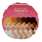 international Womens Day Large 18  Premium Round Cushion 