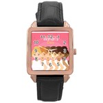 international Womens Day Rose Gold Leather Watch 