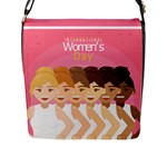 international Womens Day Flap Closure Messenger Bag (L)