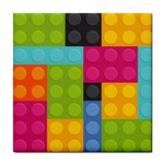 pink Building Blocks Tile Coaster