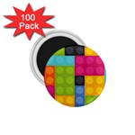 pink Building Blocks 1.75  Magnet (100 pack) 