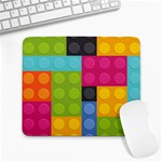 pink Building Blocks Large Mousepad