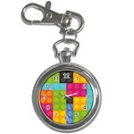 pink Building Blocks Key Chain Watch