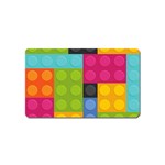 pink Building Blocks Magnet (Name Card)