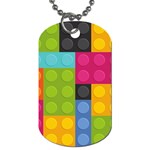 pink Building Blocks Dog Tag (One Side)