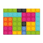 pink Building Blocks Sticker A4 (10 pack)