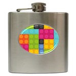 pink Building Blocks Hip Flask (6 oz)