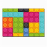 pink Building Blocks Postcard 4 x 6  (Pkg of 10)