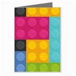 pink Building Blocks Greeting Card