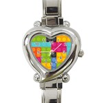 pink Building Blocks Heart Italian Charm Watch