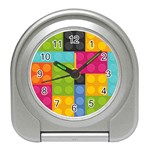 pink Building Blocks Travel Alarm Clock