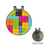 pink Building Blocks Golf Ball Marker Hat Clip