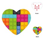 pink Building Blocks Playing Cards (Heart)