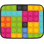 pink Building Blocks Fleece Blanket (Mini)