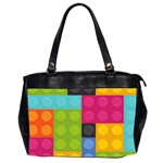 pink Building Blocks Oversize Office Handbag (2 Sides)